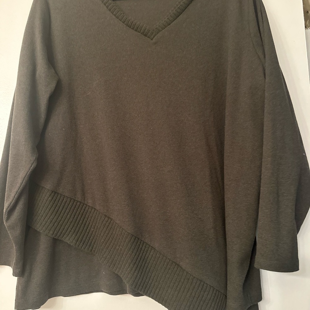 Rafaella Black V-Neck Sweater